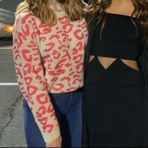 Pink Cheetah Sweater